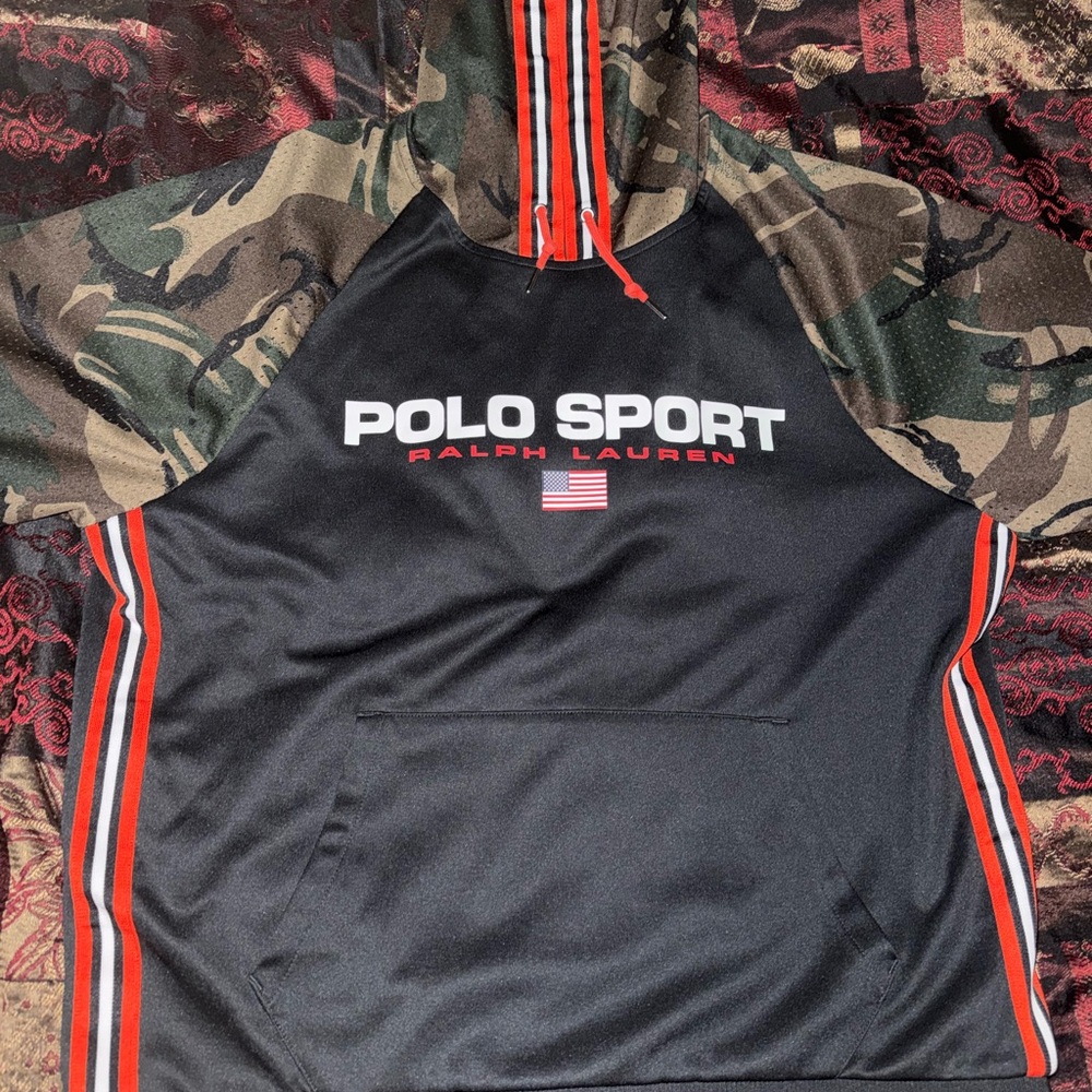 Polo Sport Performance Green Camo/Multi-Color Pullover Hoodie